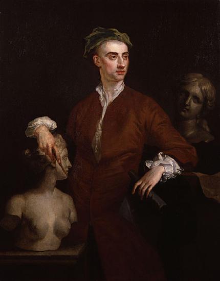 John Vanderbank Portrait of John Michael Rysbrack oil painting image
